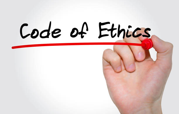 Hand writing inscription code of ethics with marker, concept Hand writing inscription code of ethics with marker, concept code of ethics stock pictures, royalty-free photos & images