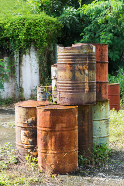 istock old metal oil barrel 845574326
