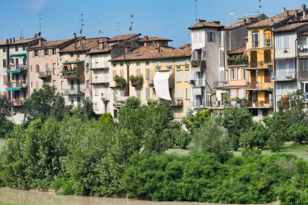 istock Parma (Italy): houses along the torrent 845579532