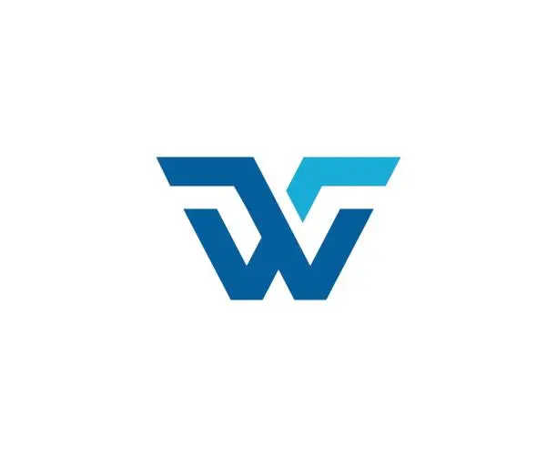 Vector illustration of W icon
