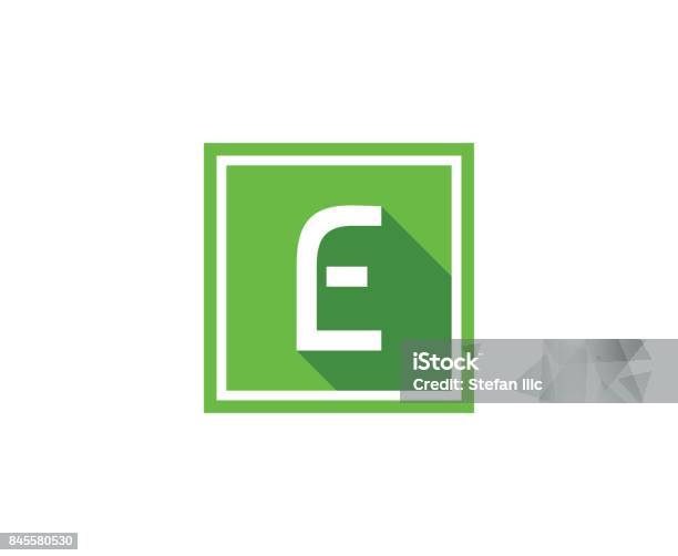 E Icon Stock Illustration - Download Image Now - Abstract, Art, Business