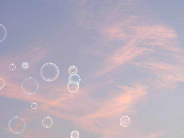 Soap bubbles and sky. Memories of carefree childhood maybe.