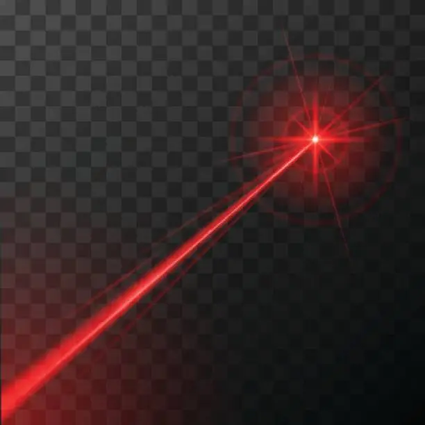 Vector illustration of red laser effect