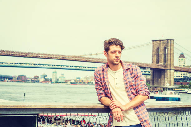 istock Young American man traveling in New York 845595480