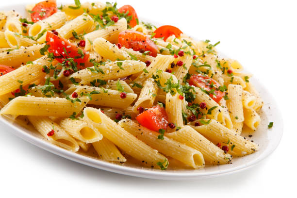 istock Penne, pesto sauce and vegetables 845599370