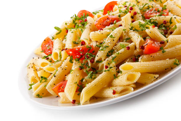 istock Penne, pesto sauce and vegetables 845599410