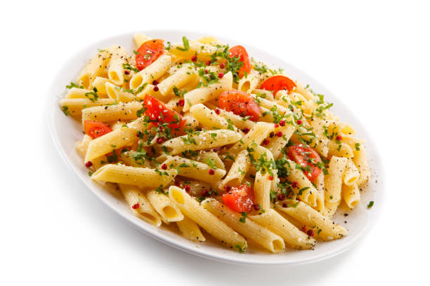 istock Penne, pesto sauce and vegetables 845599540