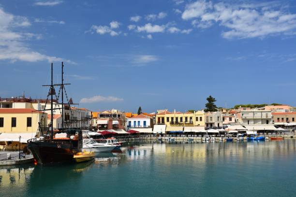 istock 20th August 2017 Rethymno Crete, Greece. Old Venetian harbor of Rethimno. 845602934