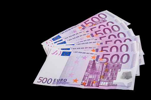 Twenty thousand Euro banknote on a white background.
