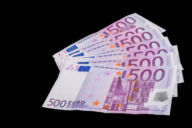 500 Euro notes stock photo