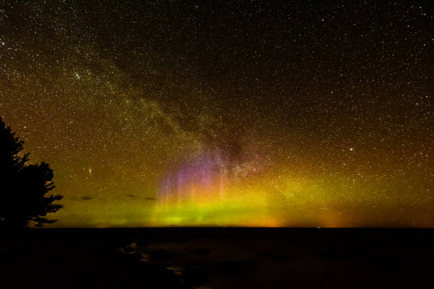 istock Intense northern lights (Aurora borealis) over Baltic sea 845630004