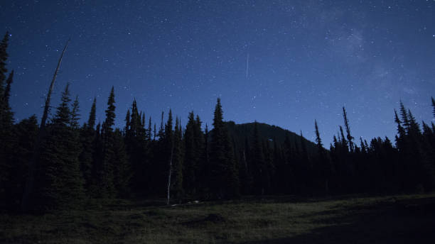 istock Night Sky over a mountain landscape 845630300