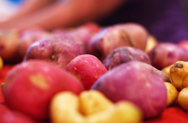 Potatoes on counter