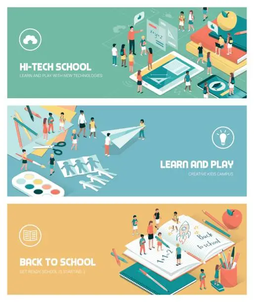 Vector illustration of School and education