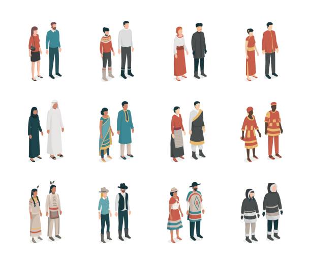 люди со всего мира - inuit culture stock illustrations