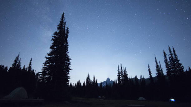 istock Scenic Milky Way Night Skyline 845642388