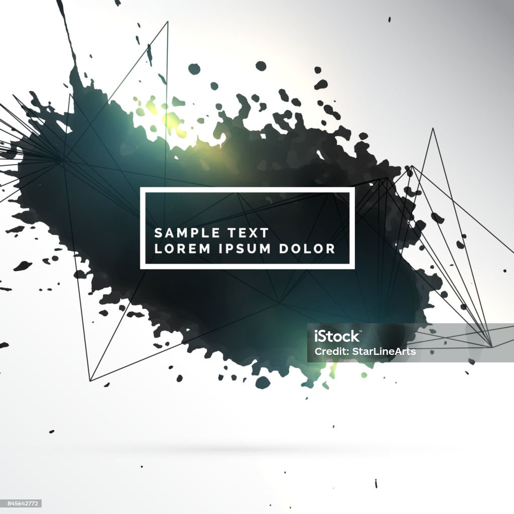 Black Ink Patch Abstract Background Stock Illustration - Download Image ...