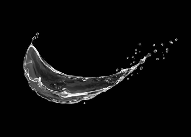 istock Splash of fresh water on black background 845646570