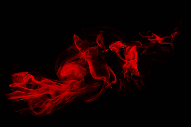 istock Red Smoke on black background, darkness concept 845653154