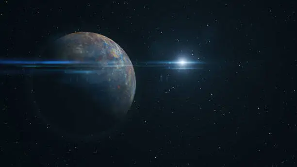 Planet Mercury 3D Illustration