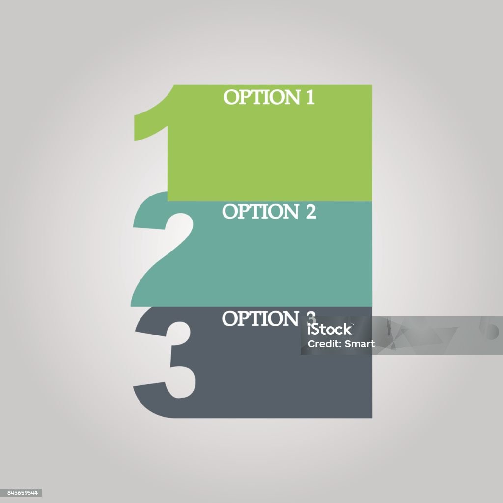 Options Number Infographics Number Options Template On A Grey Background Stock ...