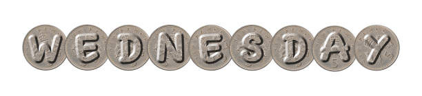 istock WEDNESDAY – Coins on white background 845669850