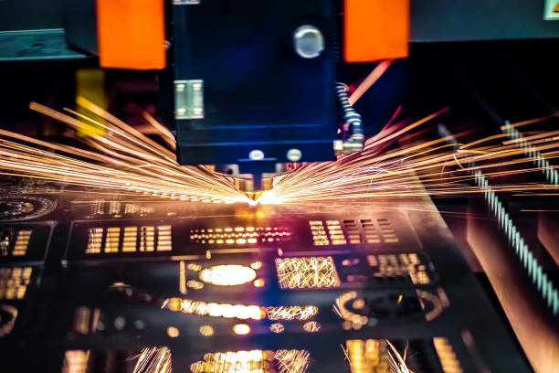 istock CNC Laser cutting of metal, modern industrial technology. 845670184