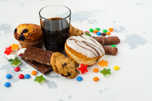 istock Assortment of products with high sugar level 845678102