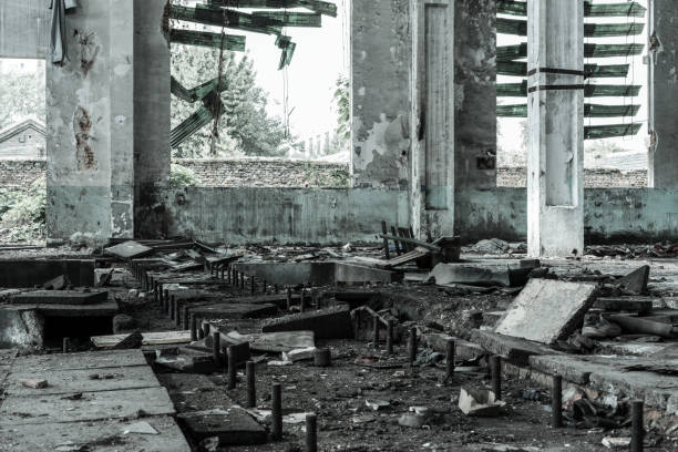 istock old factory buildings destroyed 845678270