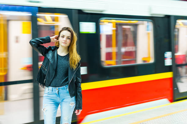 istock The girl near subway train 845693626