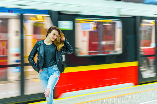 istock The girl near subway train 845693656