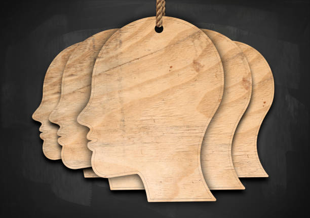 Wooden heads / Blackboard concept (Click for more)