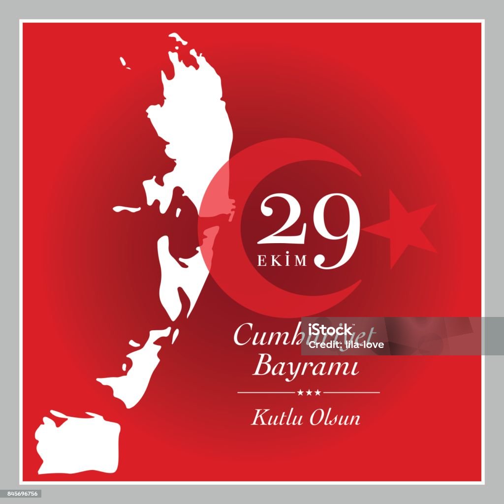 29 Ekim Cumhuriyet Bayrami.  29. Oktober nationale Republik der Türkei - Lizenzfrei 25-29 Jahre Vektorgrafik