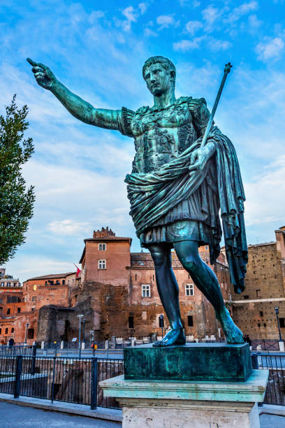 istock Augustus Caesar Statue Trajan Market Rome Italy 845697070