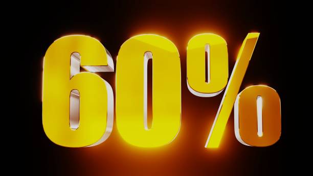 istock gold sixty percent 60% 3d illustration 845703114