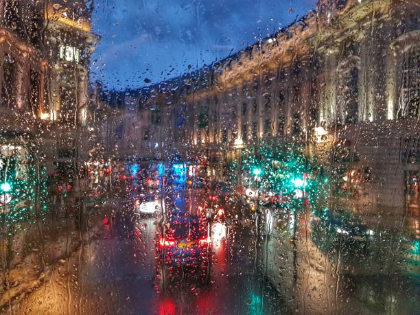 istock London city traffic in rain by night 845703884