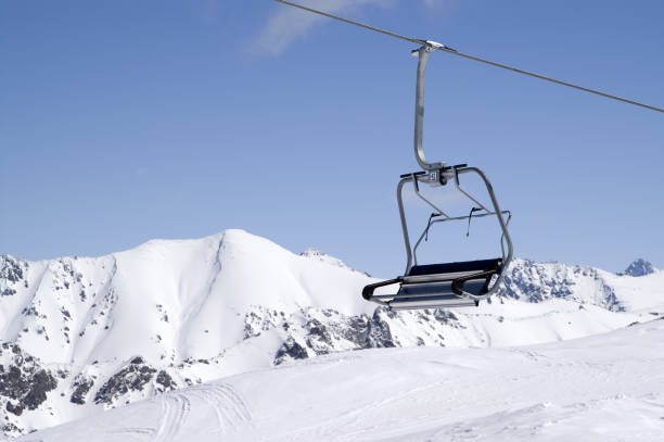 istock Chair-lift, close-up 845736592