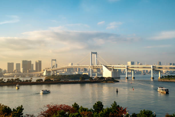 istock Tokyo Tower and Rainbow Bridge in Japan 845742598