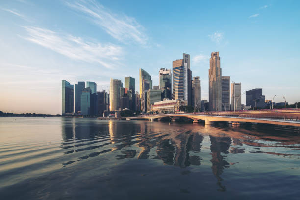 istock Singapore Skyline at Sunrise at Marina Bay 845742686