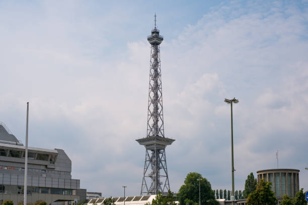 라디오 탑 베를린, 독일에서 (funkturm) - berlin radio tower 뉴스 사진 이미지