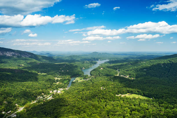 istock View of Lake Lure from Chimney rock mountain 845754050