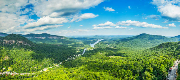 istock View of Lake Lure from Chimney rock mountain 845754090