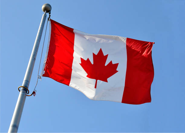 Politics. Canada Flag #1, No backround. stock photo