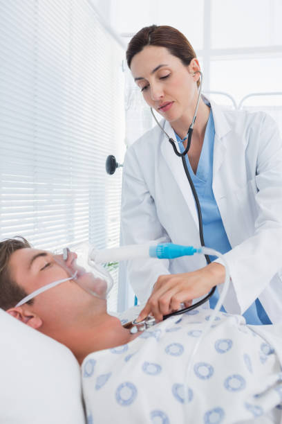 istock Doctor auscultating her patients chest 845766186