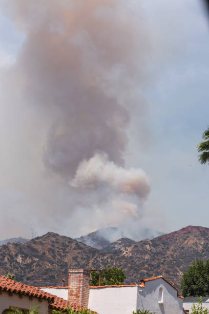 istock La Tuna wildfire in Los Angeles, CA burning a structure 845768992