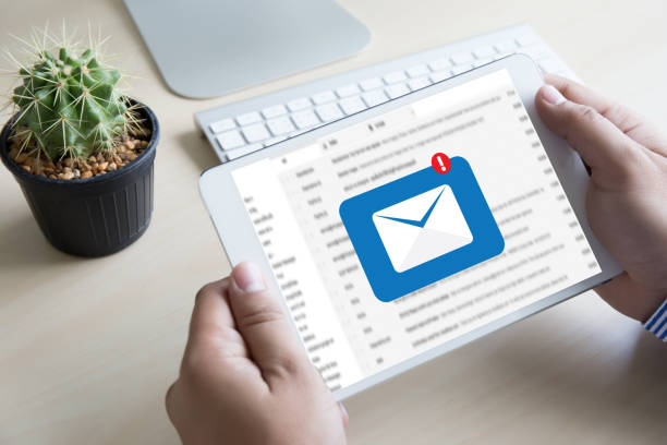 istock Mail Communication Connection message to mailing contacts phone Global Letters Concept 845769280