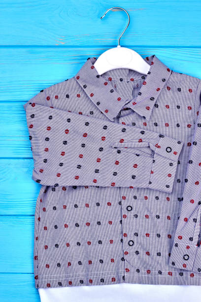istock Cotton dotted shirt for toddler boy. 845769522