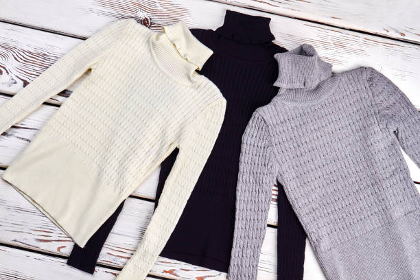 istock Collection of high quality turtleneck sweaters. 845772780