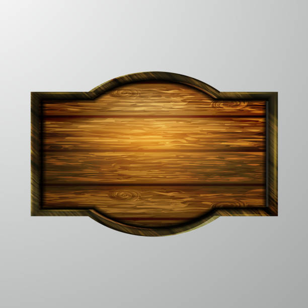 istock Vector realistic illustration of wooden signboard 845775318