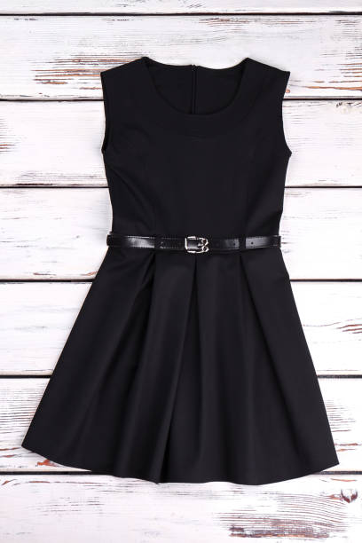 istock Girls elegent black cotton dress. 845775500